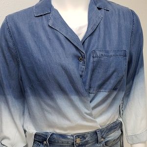 DEX plus Ombre button down